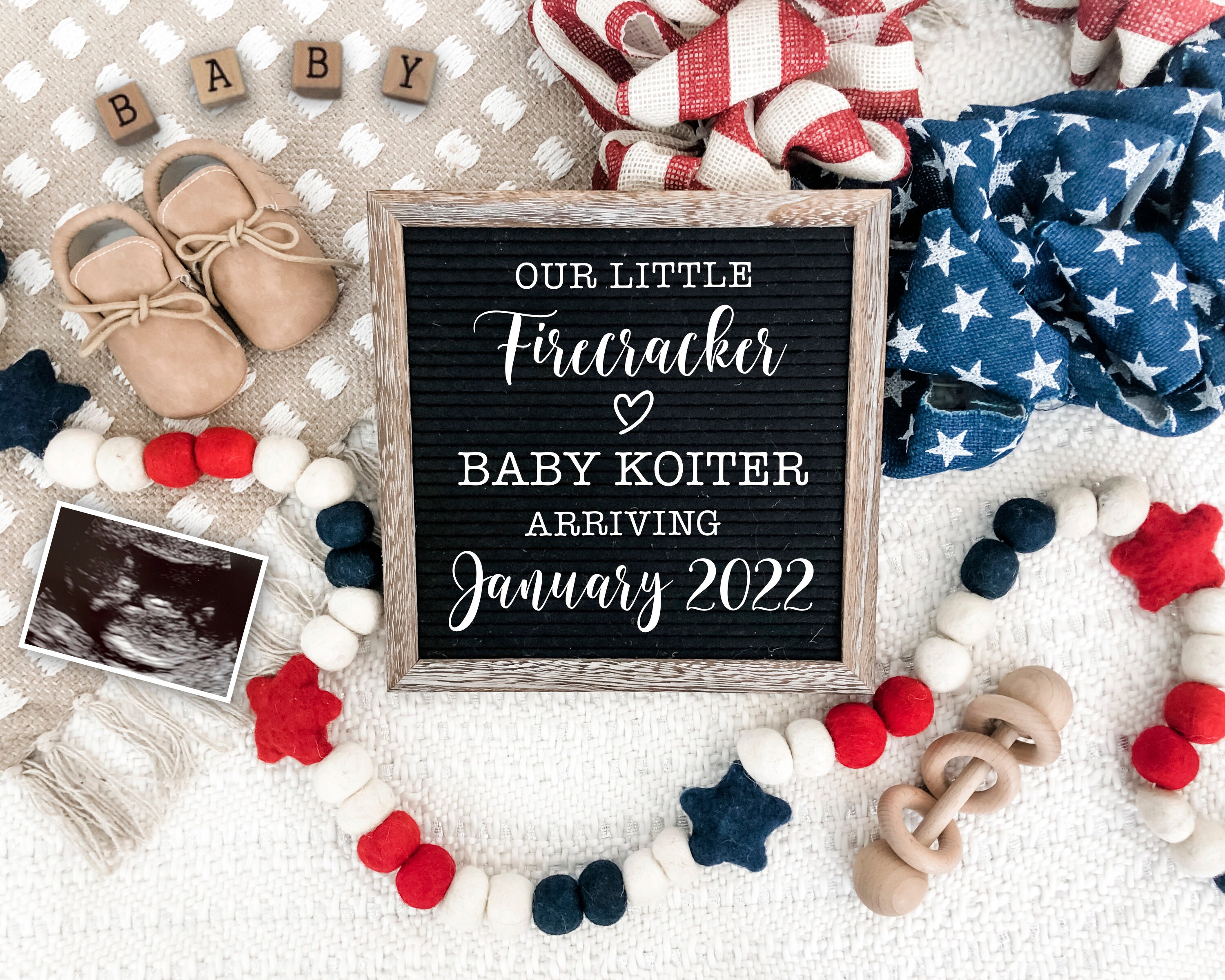 Fourth of July Pregnancy Announcement Digital Download for - Etsy