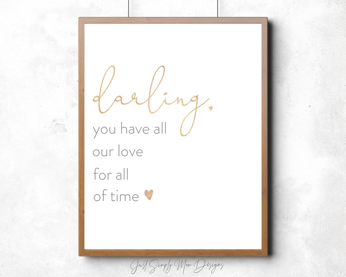 Neutral Grey or Gold Nursery Wall Decor for Baby Nursery Etsy