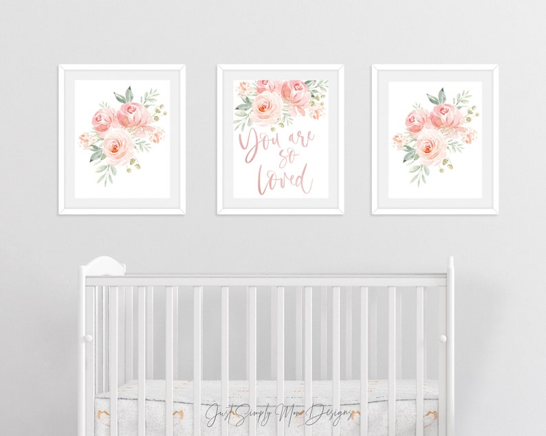 Printable Pink Nursery Wall Decor for Baby Girl Nursery Etsy