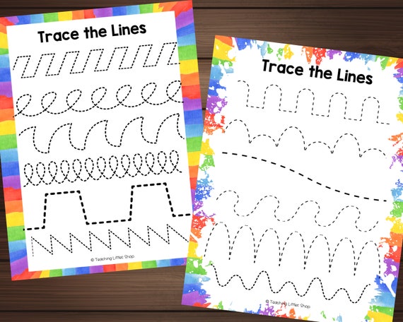Pre Handwriting Line Tracing Worksheets, Preschool Printable