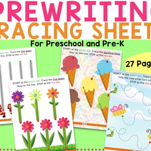 Toddler + Preschool Educational Activities - Tracing and Prewriting Learning Activities -Keep Toddlers Busy - Fine Motor Skills
