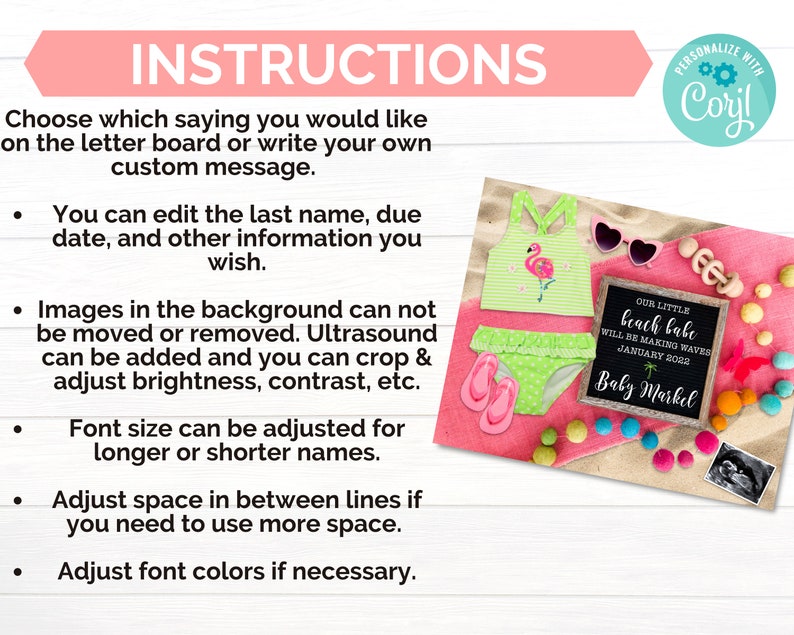 Girl Pregnancy Announcement Digital for Social Media baby Etsy