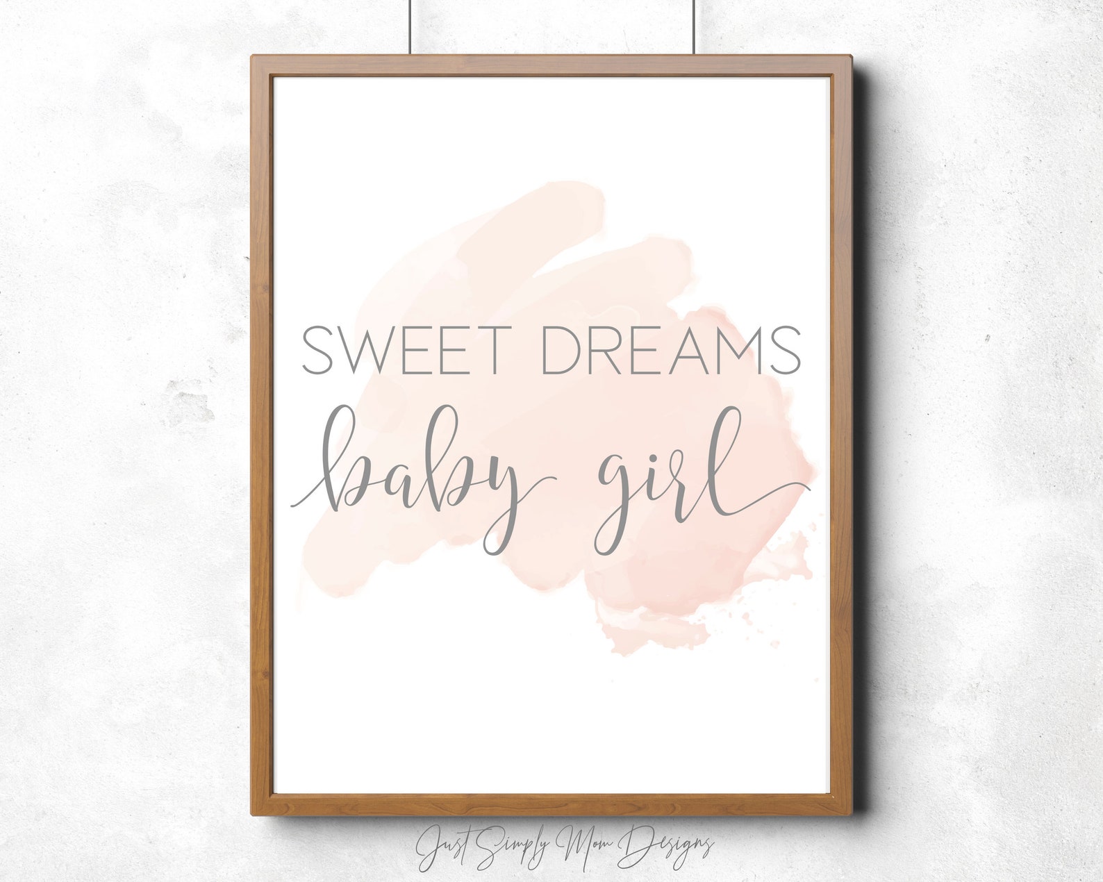 Printable Pink Nursery Wall Decor for Baby Girl Nursery - Blush Floral ...