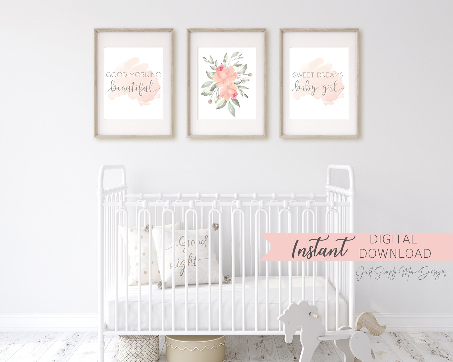 Printable Pink Nursery Wall Decor for Baby Girl Nursery Etsy