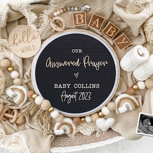 Rainbow Baby Pregnancy Announcement Digital Download for Social Media -Miracle Baby Announcement- Answered Prayer -Digital Baby Announcement