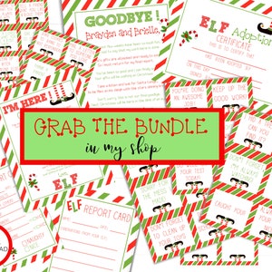Carta de llegada y despedida de elfo imprimible - Actividad divertida para niños con Papá Noel para Navidad y días festivos - Carta de bienvenida de elfo - Carta personalizada de último minuto imagen 5