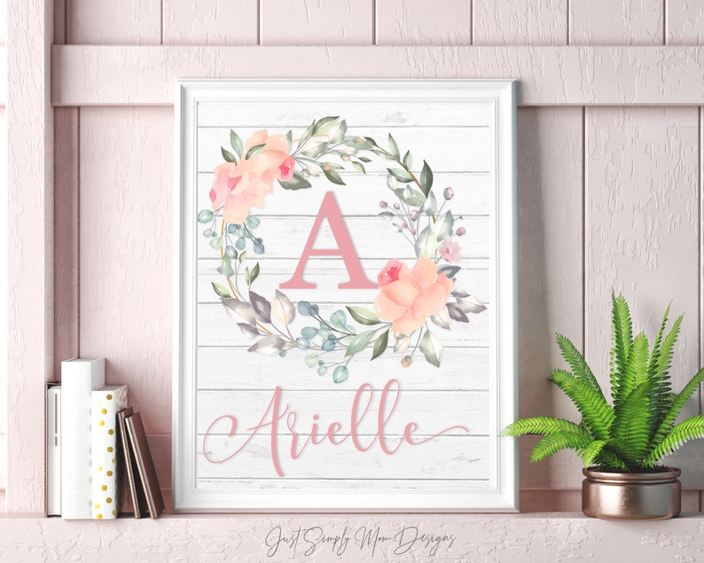 Printable Blush Pink Rustic Nursery Wall Decor for Baby Girl - Etsy