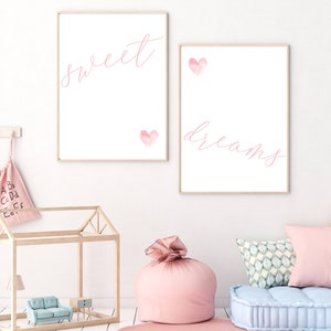 Printable Blush Pink Nursery Wall Decor for Baby Girl Nursery ...