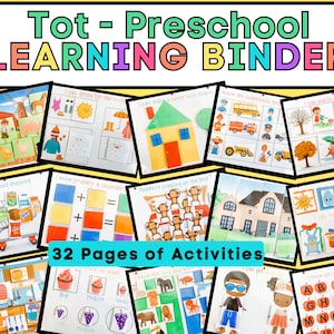 Drukke Binder - Peuter Leren Binder - Peuter Druk Boek - Preschool Leren Binder - Peuter Druk Boek Afdrukbaar - Peuteractiviteiten