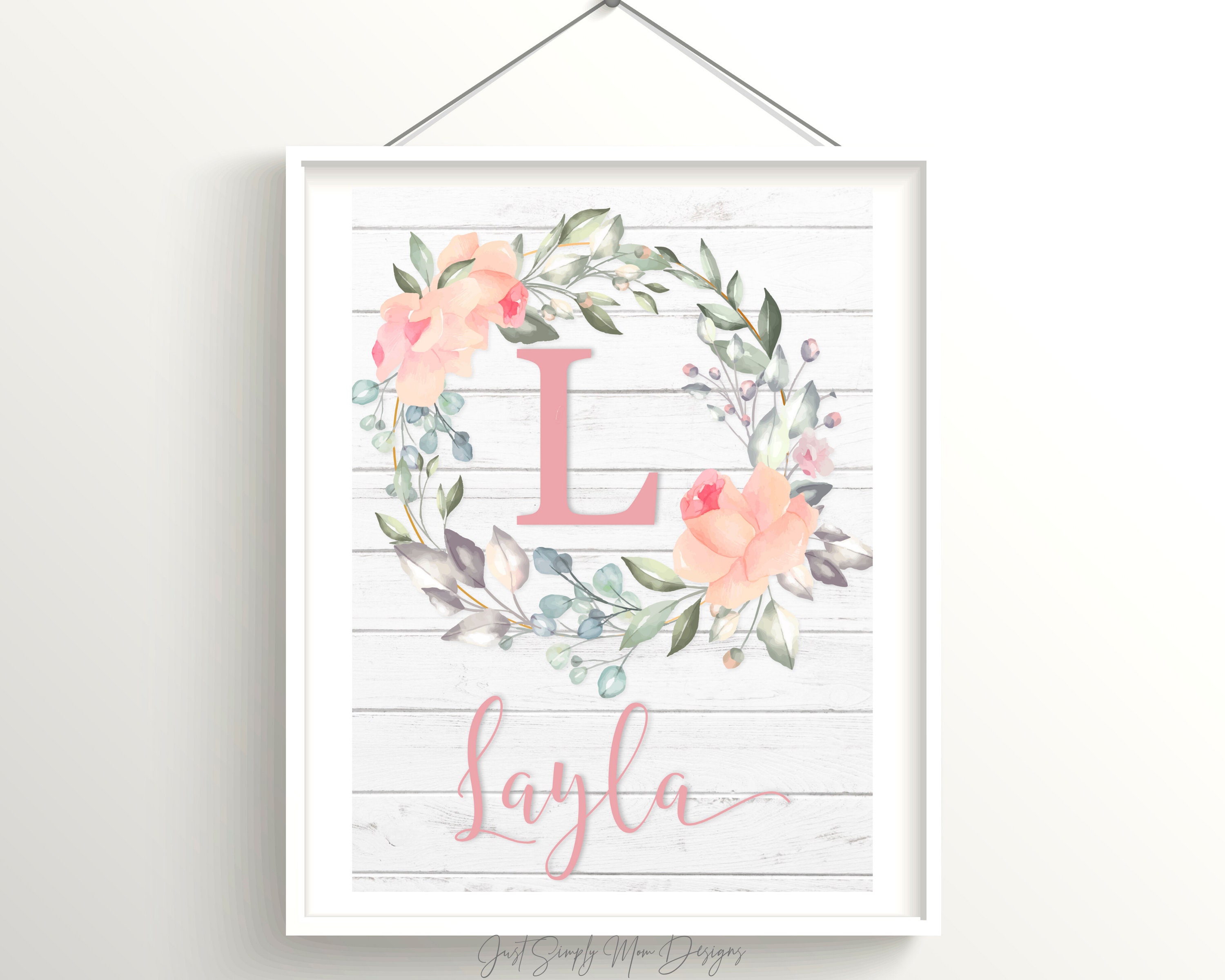 Printable Blush Pink Rustic Nursery Wall Decor for Baby Girl - Etsy