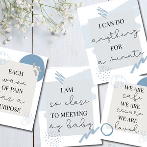 Birth Affirmation Cards Birth Mantras for Childbirth, Home birth, Labor & Delivery, Natural Birth, Strong Mom Digital Download to Laminate image 3