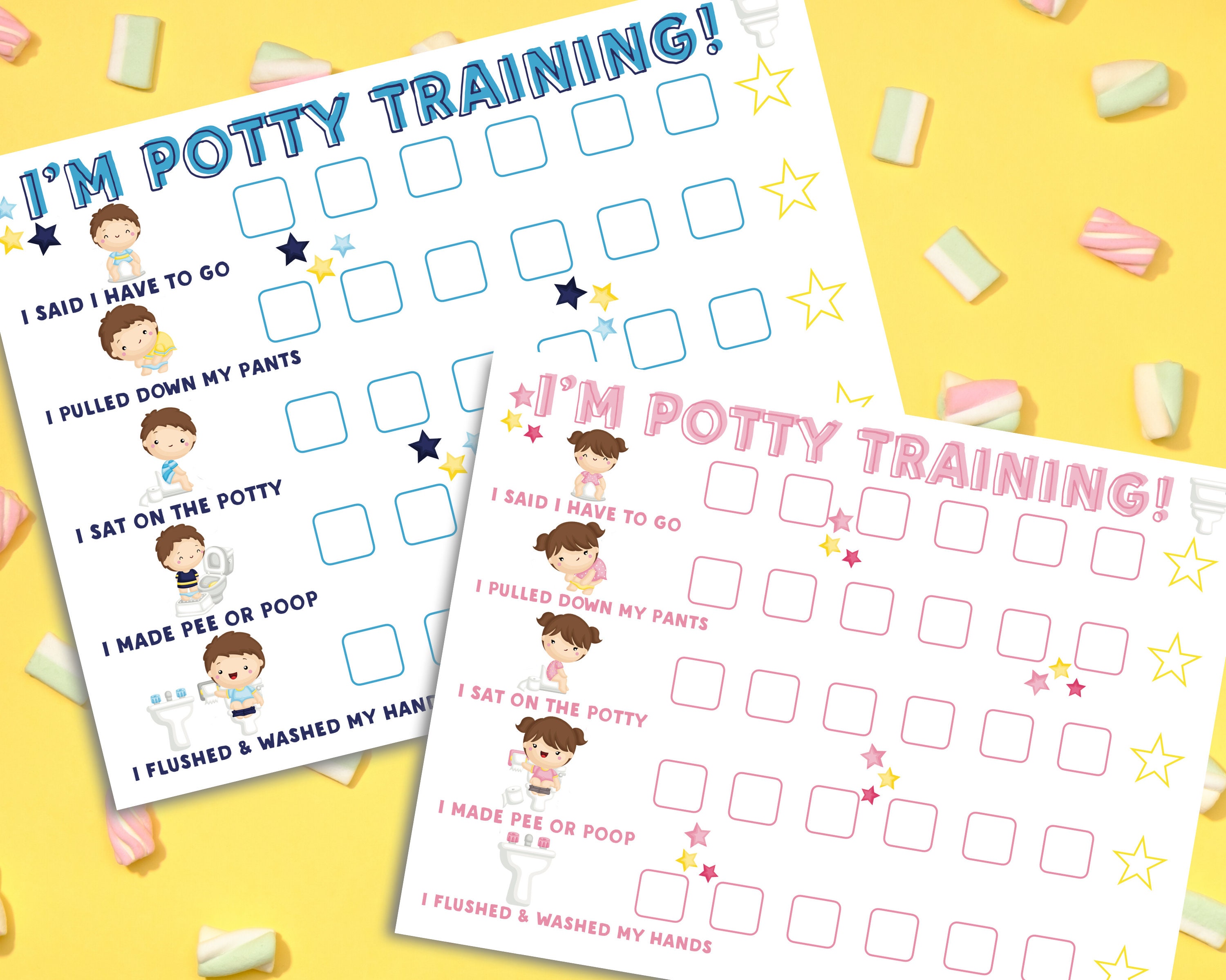 Paper Calendars & Planners Printable Potty training chart for toddlers