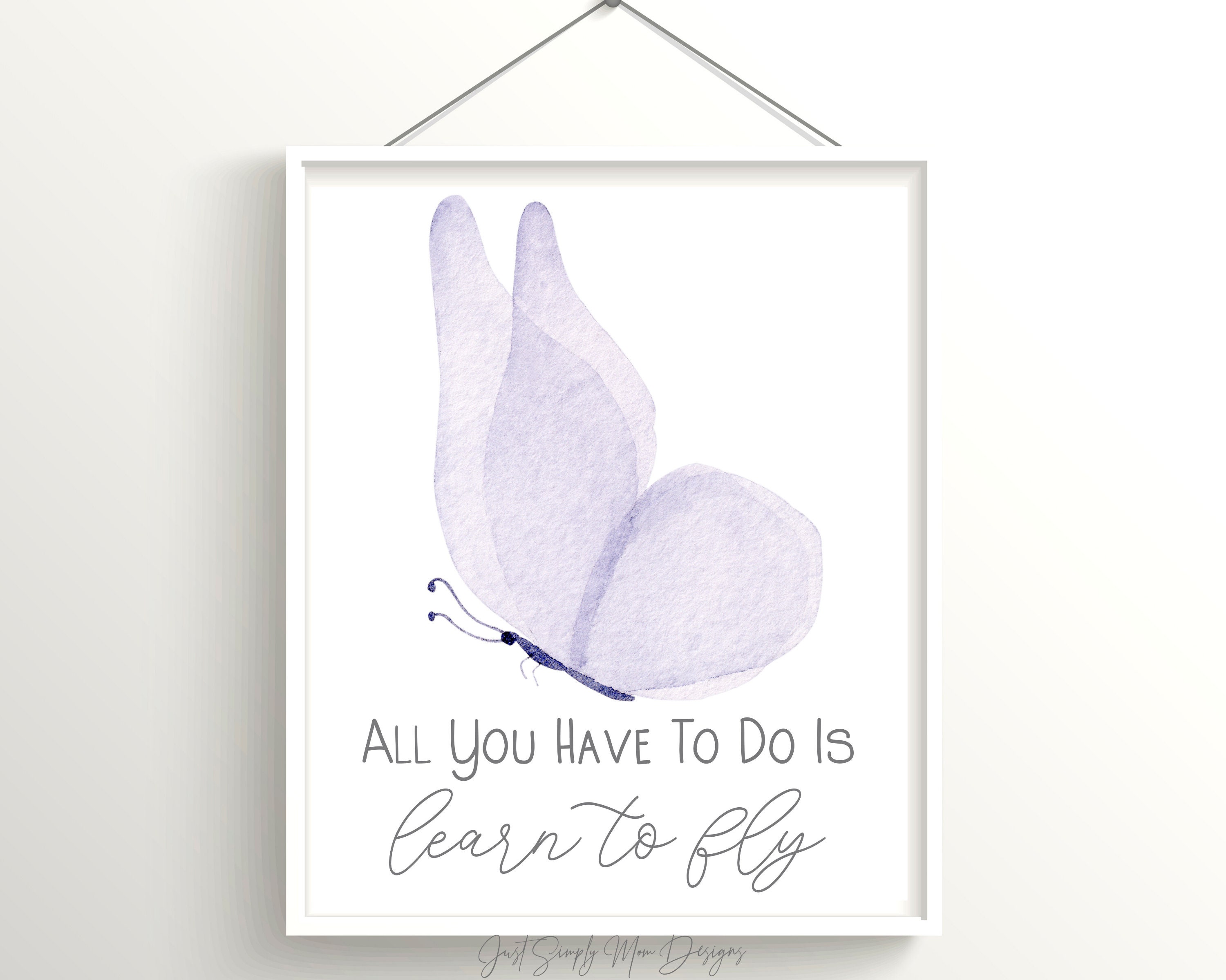 Purple Nursery Wall Decor for Baby Girl Nurseryfloral Etsy