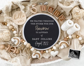 Rainbow Baby Pregnancy Announcement Digital Download for Social Media -Miracle Baby Announcement- Answered Prayer -Digital Baby Announcement