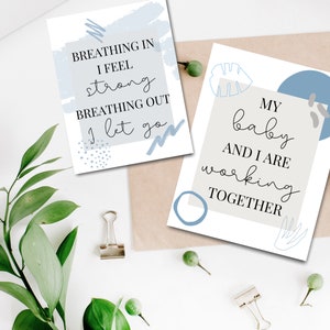 Birth Affirmation Cards Birth Mantras for Childbirth, Home birth, Labor & Delivery, Natural Birth, Strong Mom Digital Download to Laminate image 6