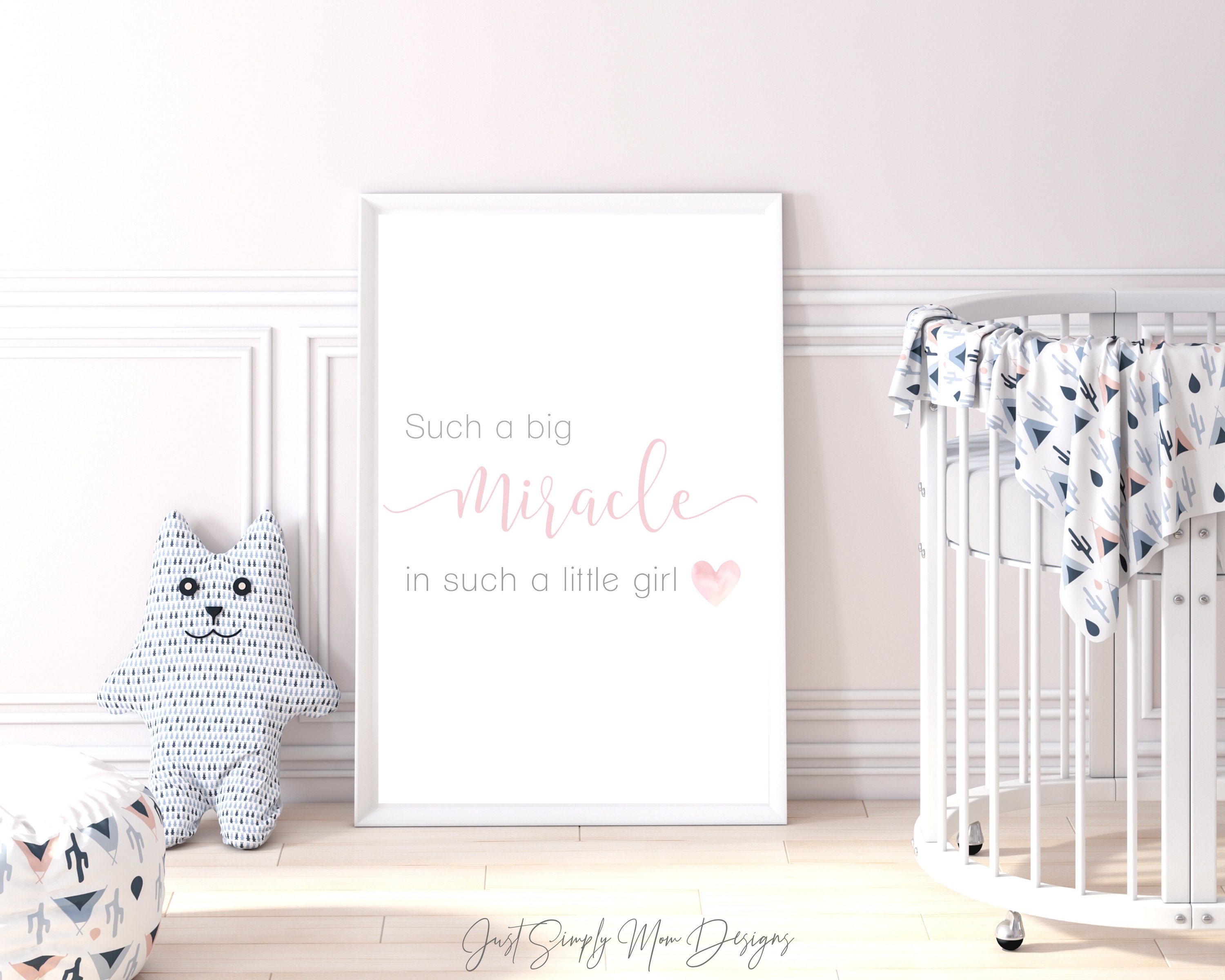 Pink Nursery Wall Decor for Baby Girl Nursery Blush Baby Etsy