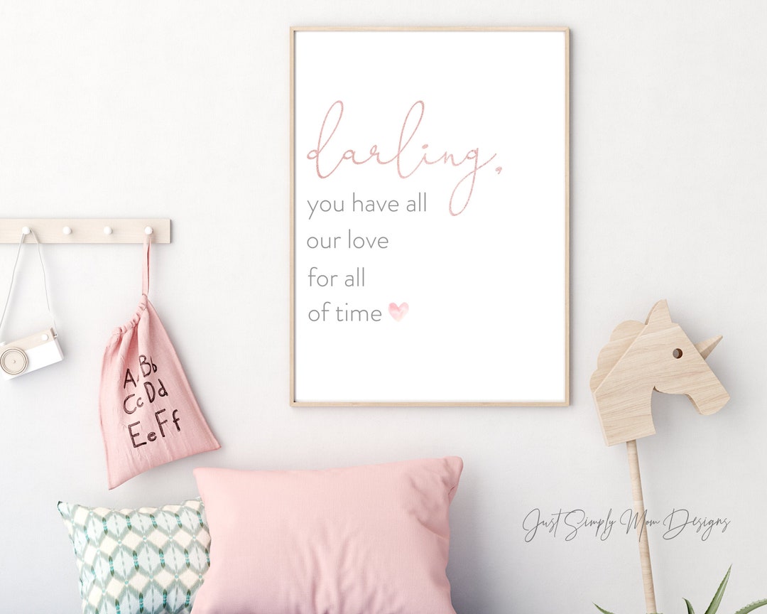 Blush Pink Nursery Wall Decor for Baby Girl Nursery Wall Art Etsy