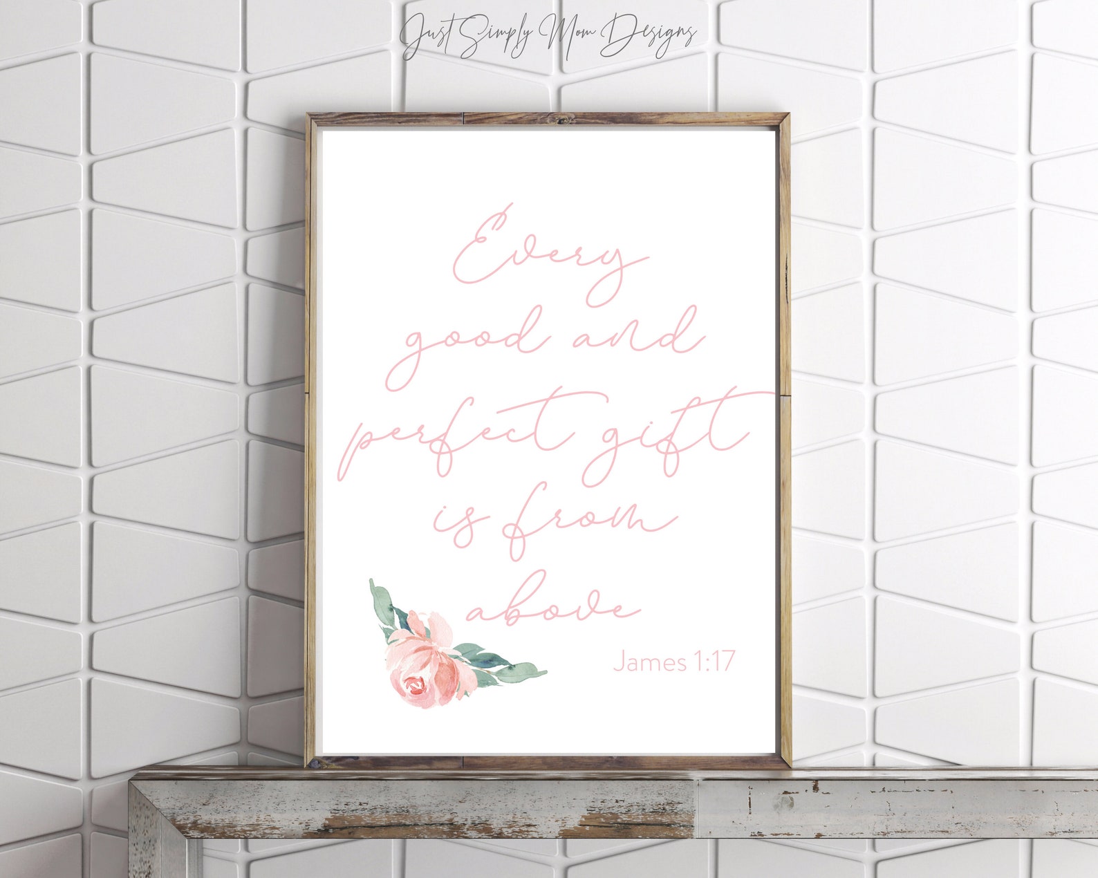 Blush Pink Floral Nursery Wall Decor for Baby Girl Nursery - Perfect ...