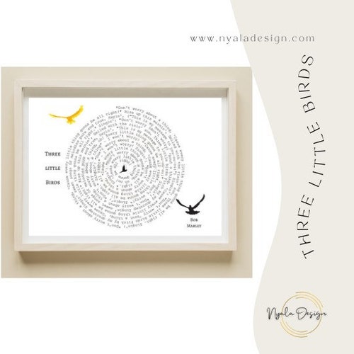 Bob Marley Three Little Birds Lyrics Spiral Print Art Poster - Etsy Bob Marley Three Little Birds Lyrics Spiral Print Art Poster - Etsy