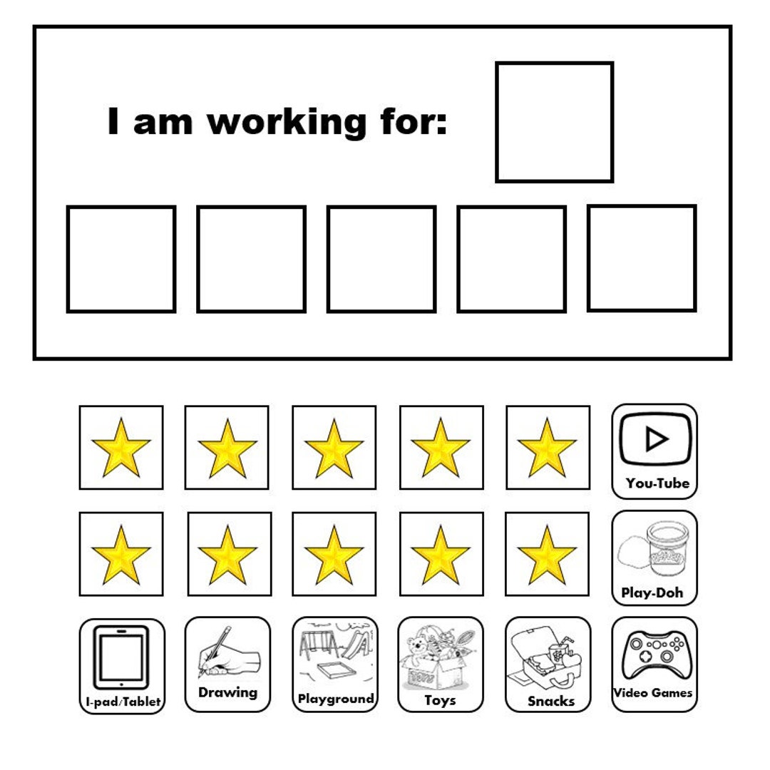 Basic Token Board printable Etsy