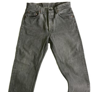 Levi&#39;s 501 Vintage W28 L33 Men&#39;s Men Regular Fit, Straight Leg, Grey Denim Jeans, USA