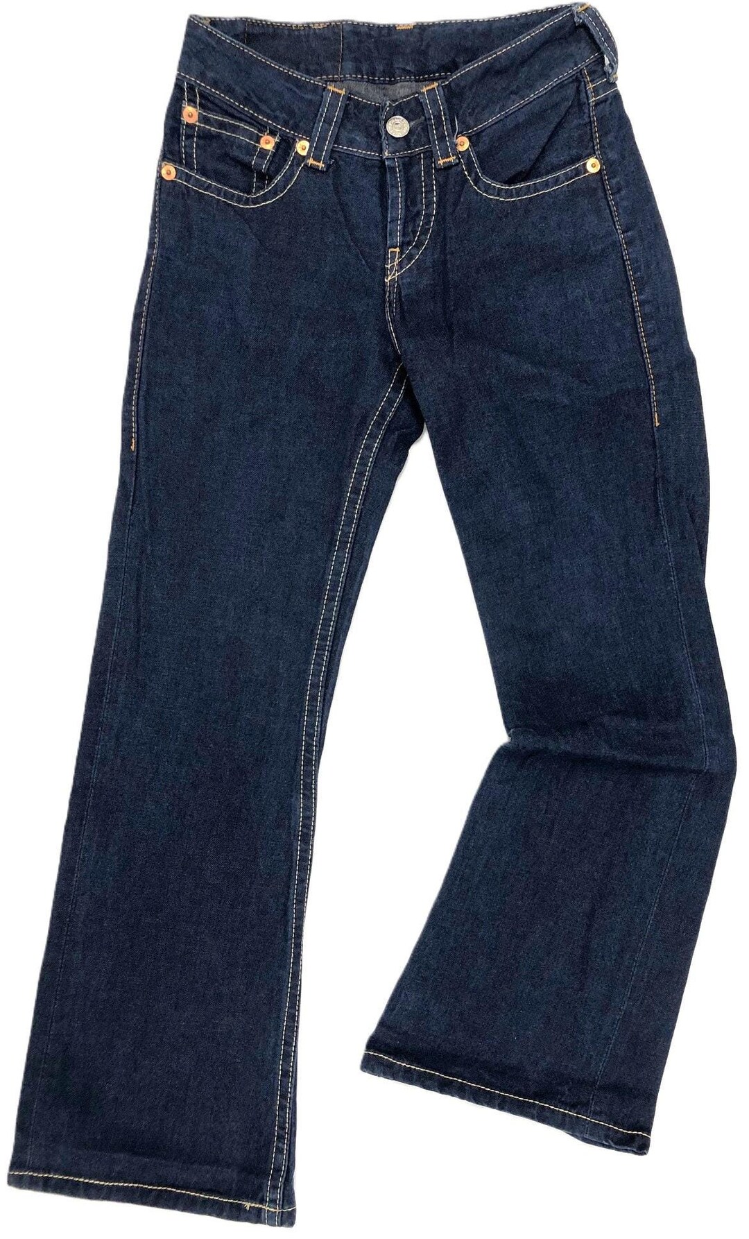 Levi's 927 Women's Bootcut Button Fly W28 L32 Dark Blue Excellent