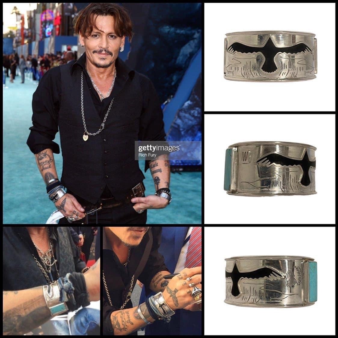 Hunter S. Thompson Studded Wristband (Johnny Depp Version)| Leatherpunk