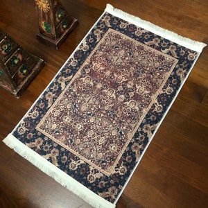 Floral Rug, Burgundy Rug, Area Rug, 2x3 Rug, 3x5 Rug, Bohemian Rug, New Red Rug, Turkish Rug, Bedroom Decor, Kitchen Decor, Living Room Rug