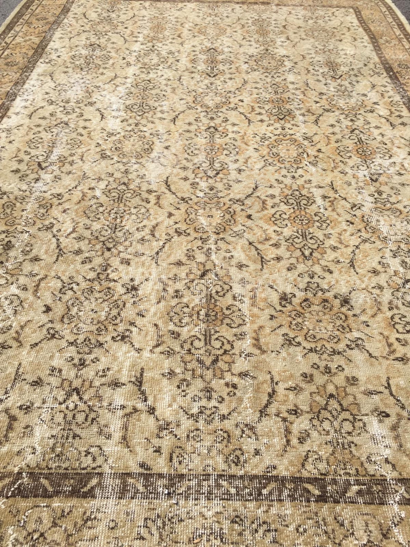 Alfombra turca 6.7x10.1 ft Oushak Rug alfombra silenciada | Etsy