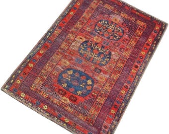 Dywan kilimowy w kolorze czerwonym, nadający się do prania w pralce, antypoślizgowy orientalny dywan turecki, tradycyjny geometryczny wzór, dekoracja w stylu antycznym, wymiary 2x3, 5x8, 8x10