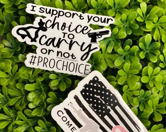 pro choice sticker / pro gun / come and take it / womens rights / feminist / water bottle sticker / support women / angry uterus / gun right