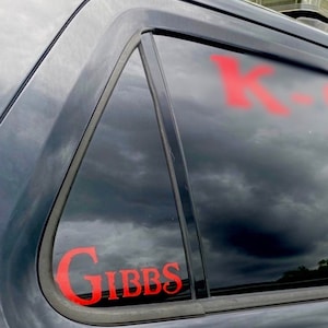 k9 name decal / k-9 sticker / police dog decal / patrol car window cling / handler present / officer gift / k9 dog trainer / work / service