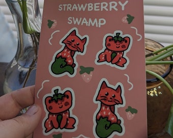 Strawberry Swamp sticker sheet