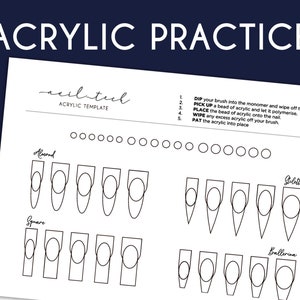 Acrylic Application Practice Sheet Acrylic Practice Template - Etsy