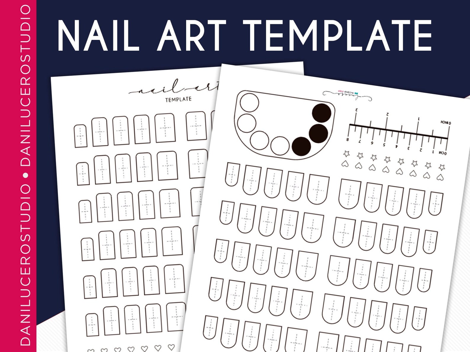 Nail Art Template Printable Nail Art Template Stamping | Etsy España