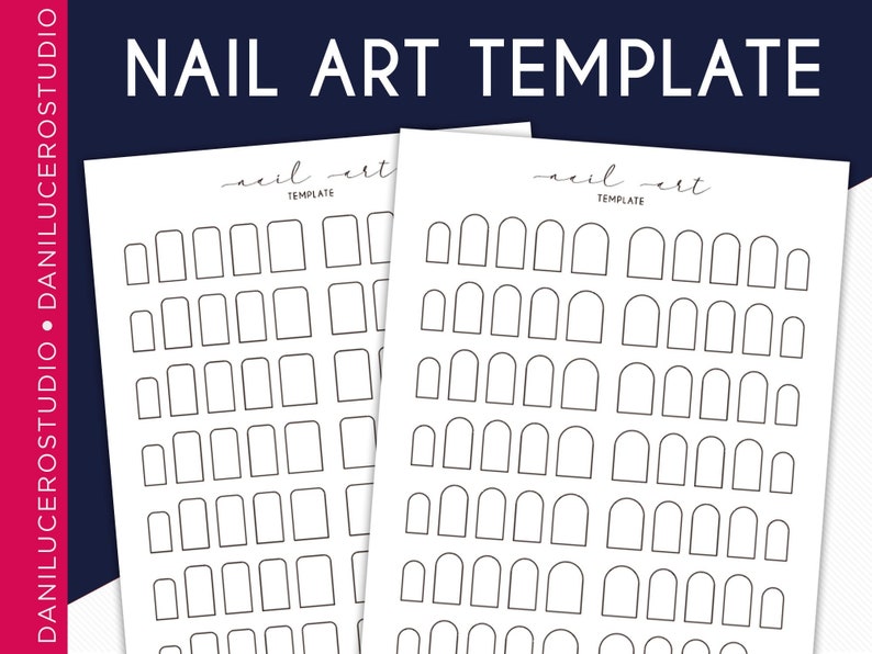 Nail Art Template Printable Nail Art Template Stamping - Etsy España
