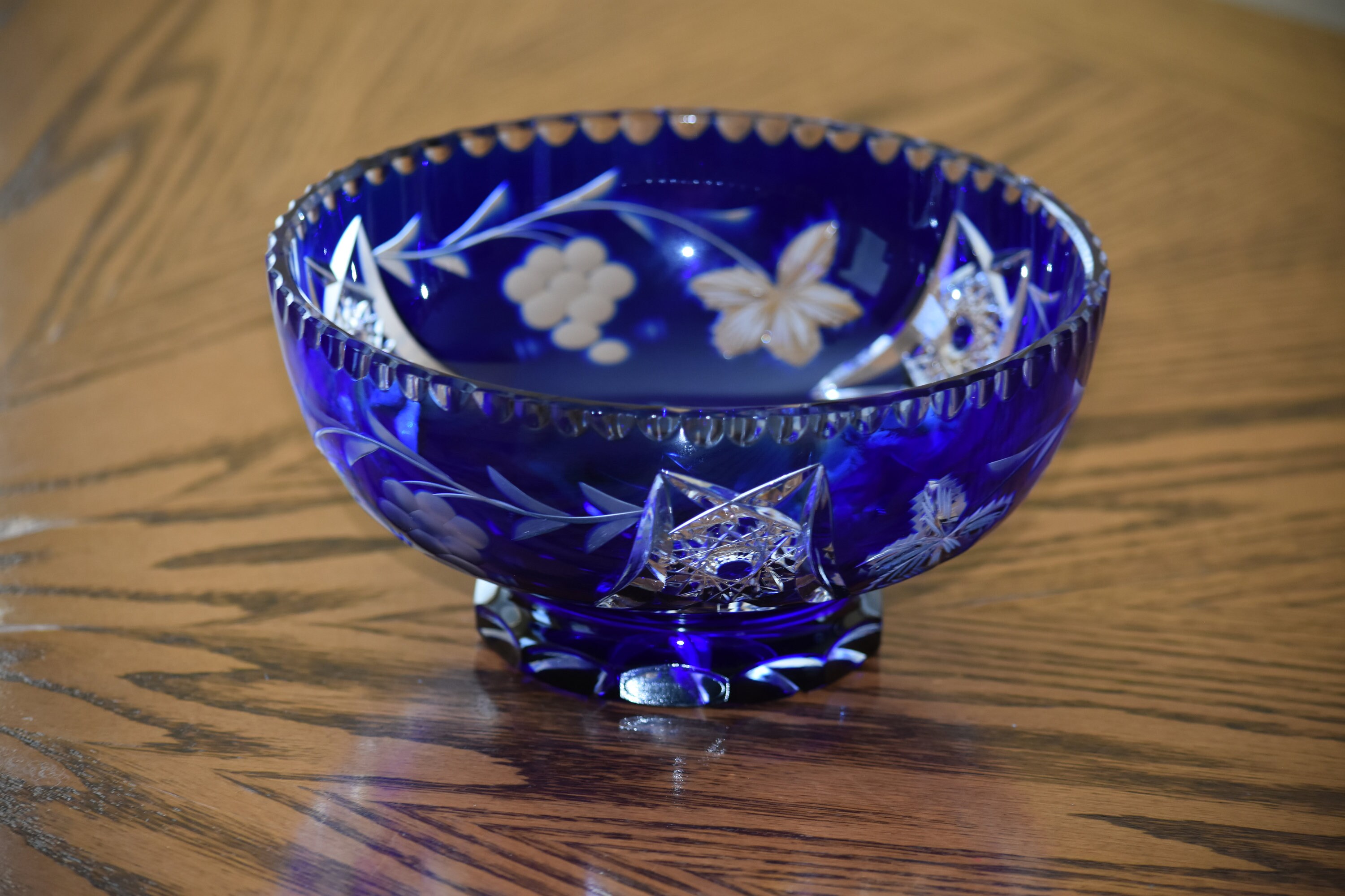 Bohemia Blue Lead Crystal Bowl Etsy