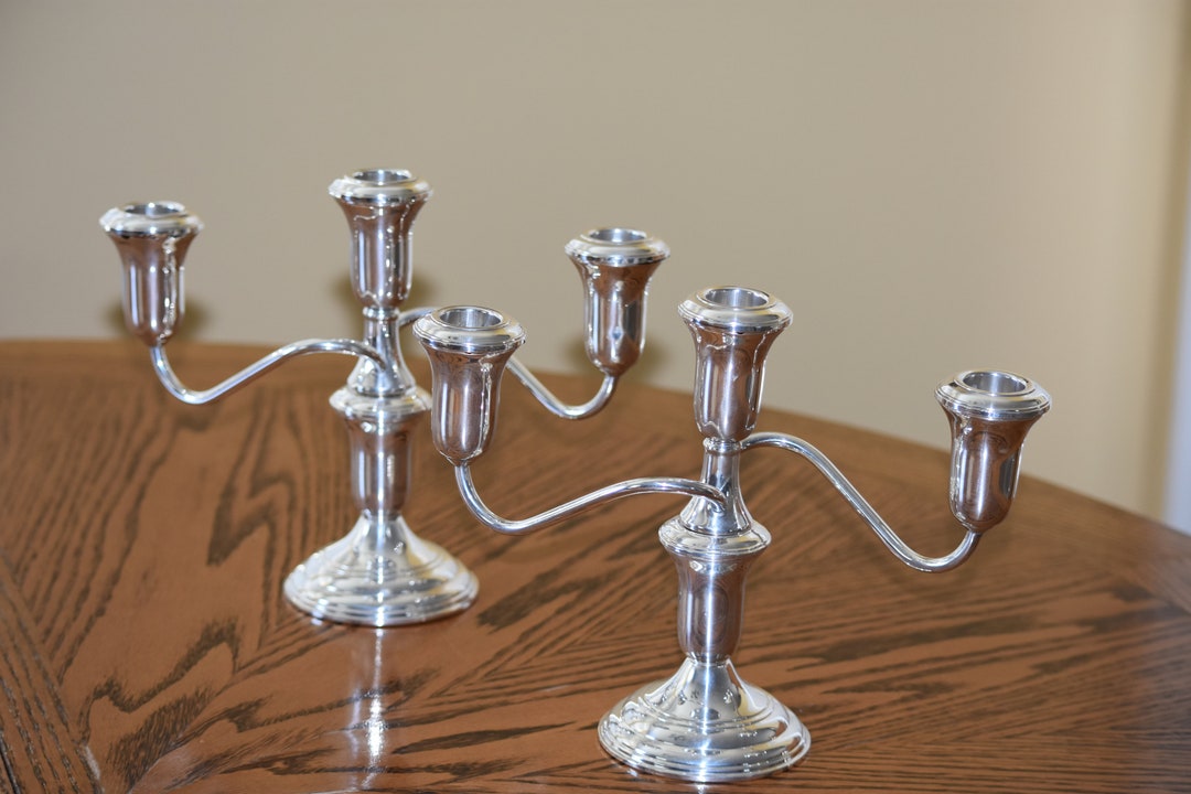 Reed & Barton - Sterling Candle Holders - Set of 2 - Etsy