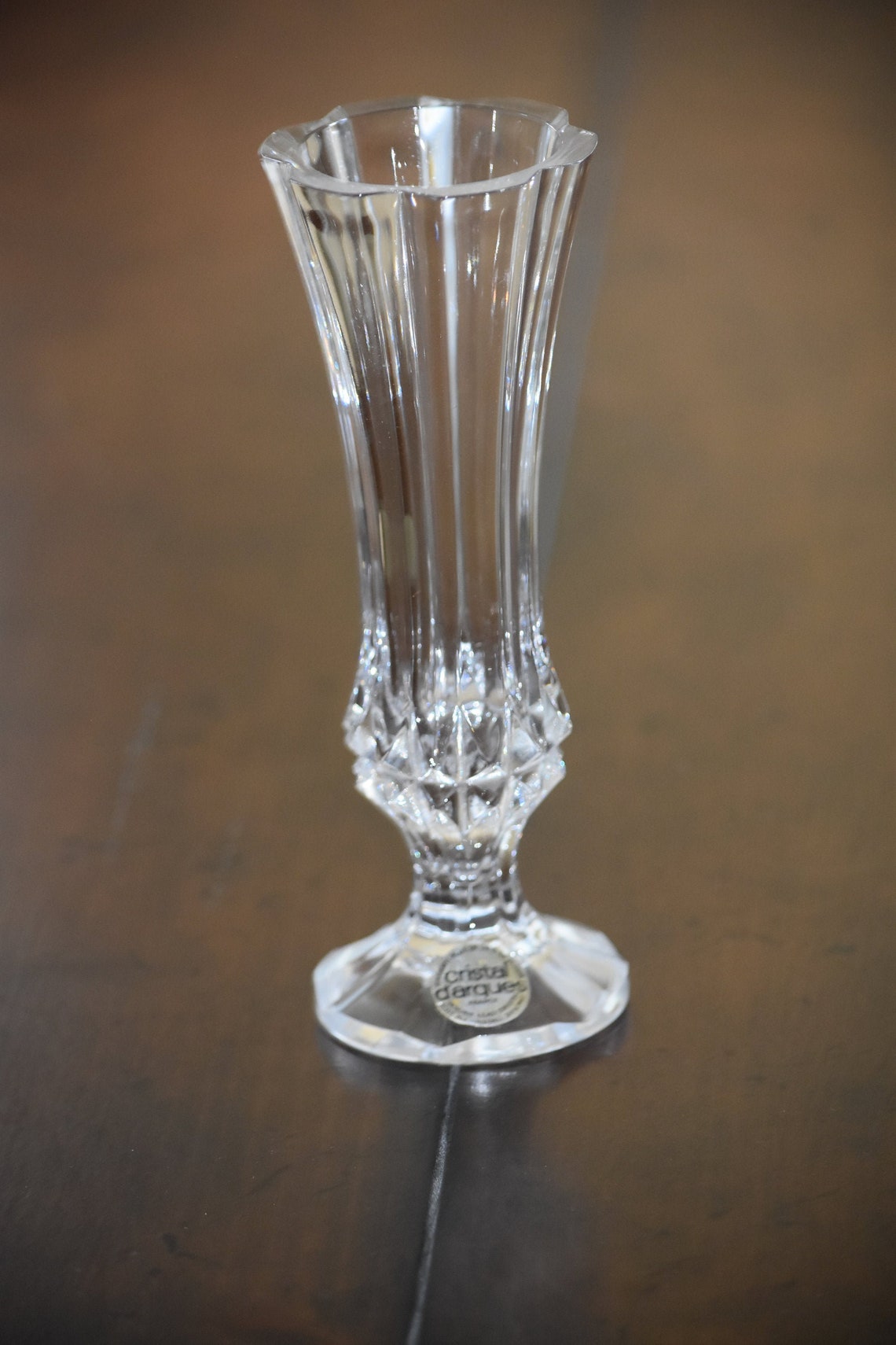 Cristal D'arques Flower Vase Etsy