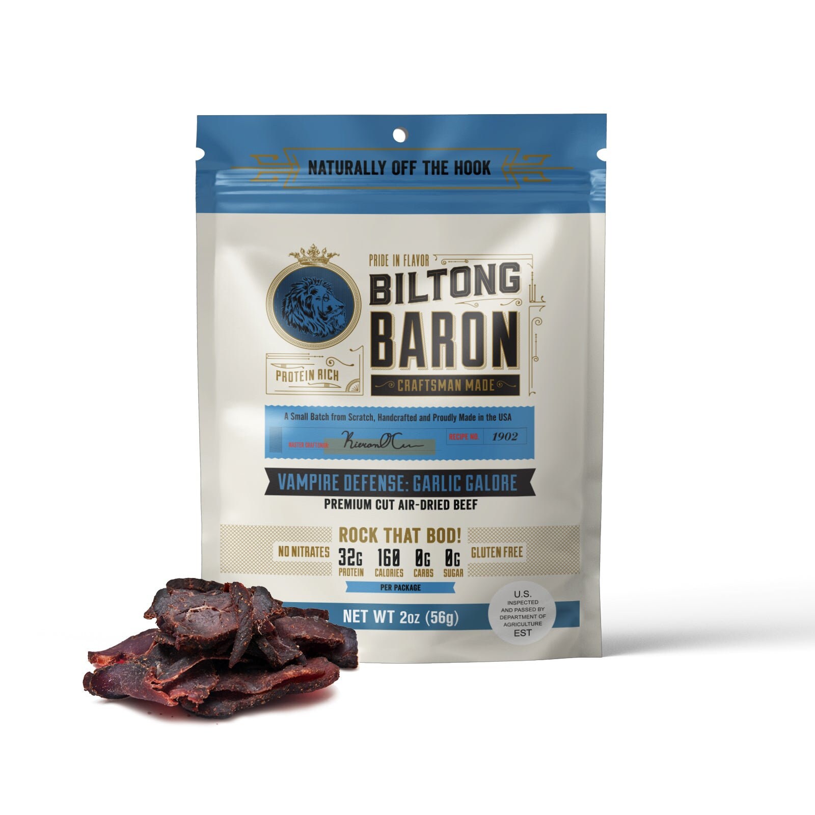 Vampire Defense Garlic Galore Biltong Zero Carb Jerky Etsy