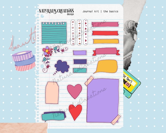 Aesthetic Sticker DIY Stickers Kit Sticker Sheet The | Etsy