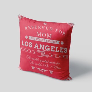 Los Angeles 2 Basketball Fan | Personalized Pillow Case Gift | Professional Basketball Gifts for Girls Boys | Team Colors