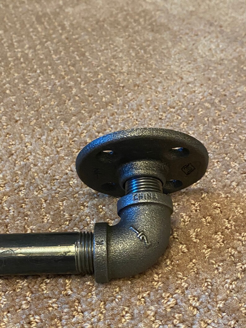 Black Iron Towel Rods, Bathroom Towel Hanger, Industrial Towel Rod, Set