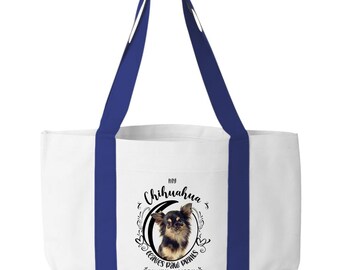 My Chihuahua Leaves Paw Prints On My Heart Tote Bag