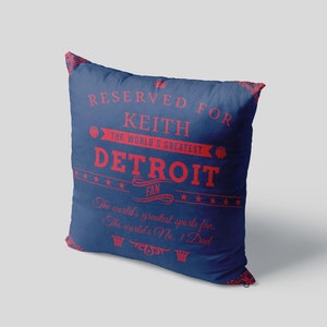 Detroit Basketball Fan | Personalized Pillow Case Gift | Professional Basketball Gifts for Girls Boys | Team Colors