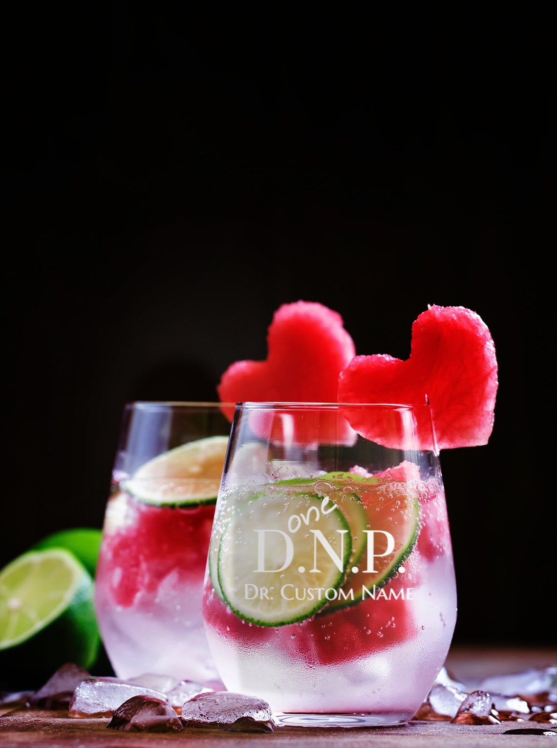 Customized DNP Graduation Gift Stemless Wine Glass, Doctor of Nursing Practice, Personalized