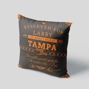 Tampa Football Fan Favorite Team Pillow Case for Number One Fans, Customized, Personalize this Item, Sports Art Decor, Decorative