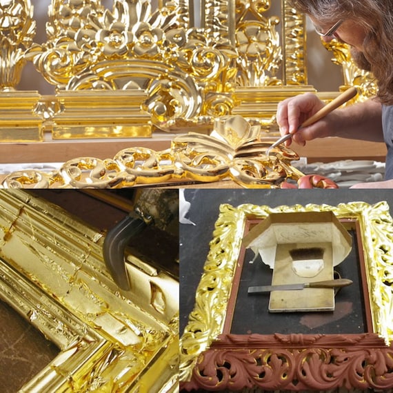 Pan de oro Italliano  Librillo de pan de oro decorativo para resturación