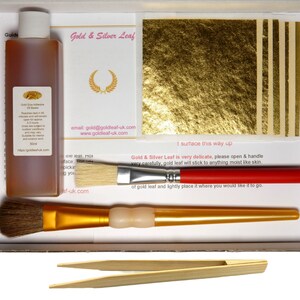 Gold Leaf Gilding Kit Includes 25 Sheets Italian Gold Leaf 1.4cm X