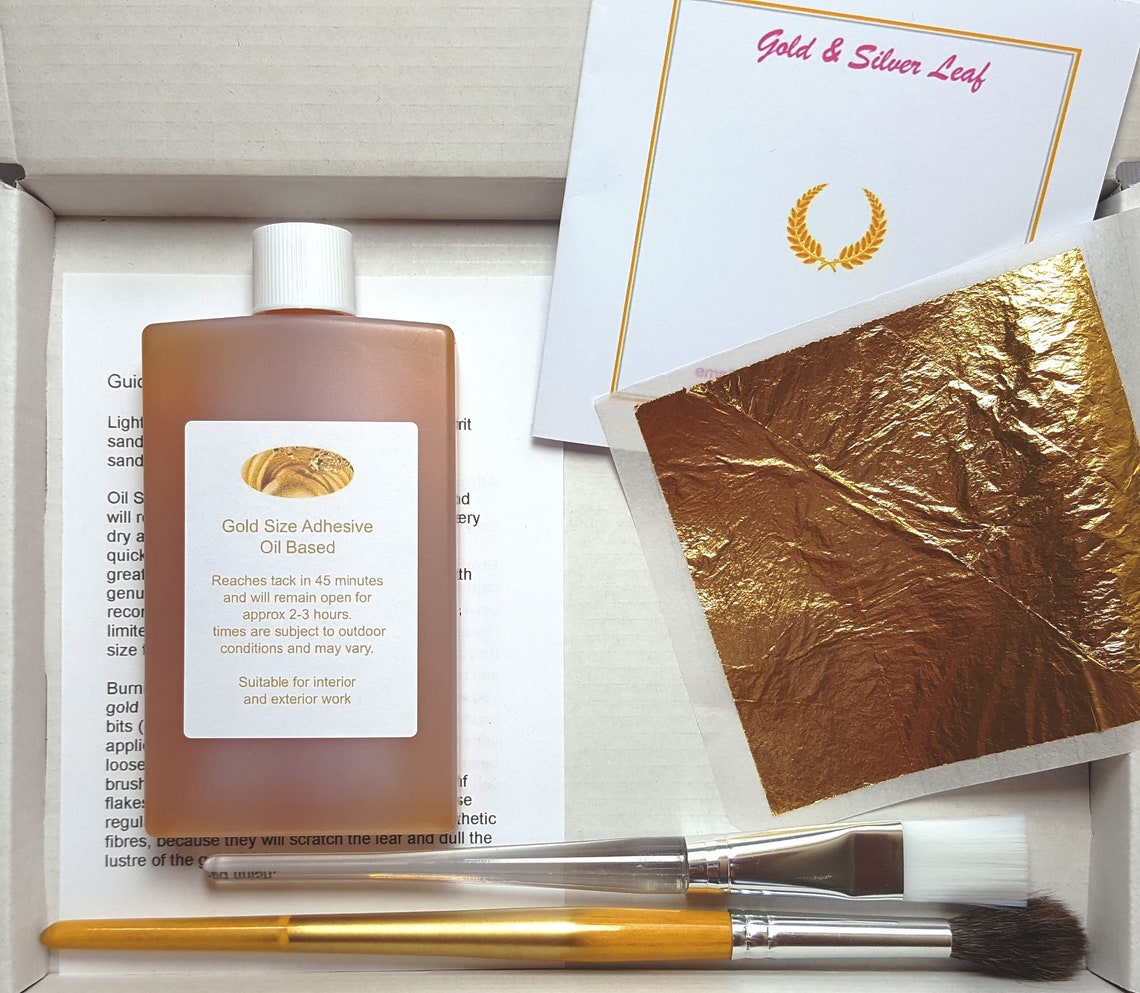 Gold Leaf Kit Includes Genuine Gold Leaf Qty. 5 Sheets 8cm x Etsy
